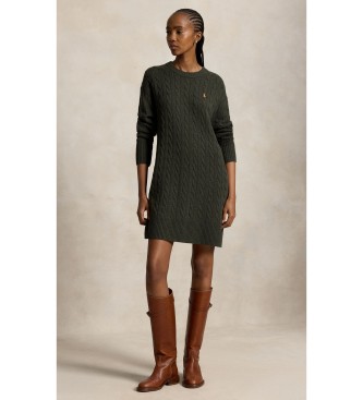 Polo Ralph Lauren Groene jurk van wol en kasjmier