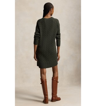 Polo Ralph Lauren Groene jurk van wol en kasjmier