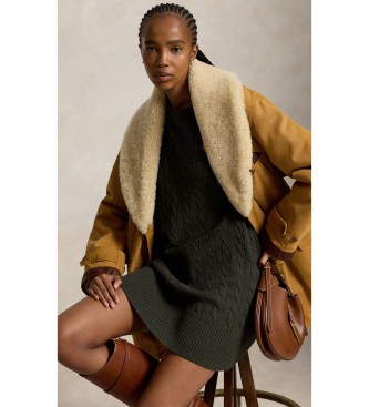 Polo Ralph Lauren Groene jurk van wol en kasjmier