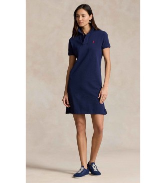 Polo Ralph Lauren Vestido tipo polo de piqué de algodón marino