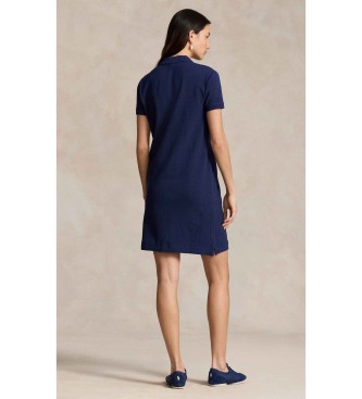 Polo Ralph Lauren Vestido tipo polo de piqué de algodón marino