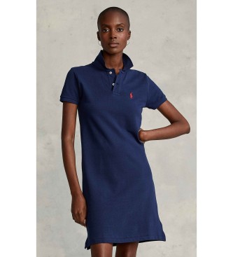 Polo Ralph Lauren Vestido tipo polo de piqué de algodón marino