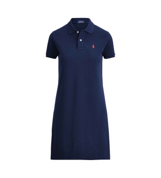 Polo Ralph Lauren Vestido tipo polo de piqué de algodón marino