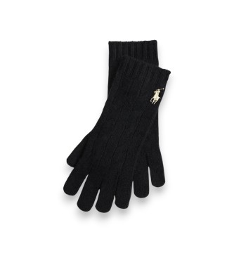 Polo Ralph Lauren Zwarte handschoenen van wol en kasjmier