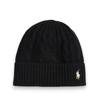 Polo Ralph Lauren Berretto in lana e cashmere nero