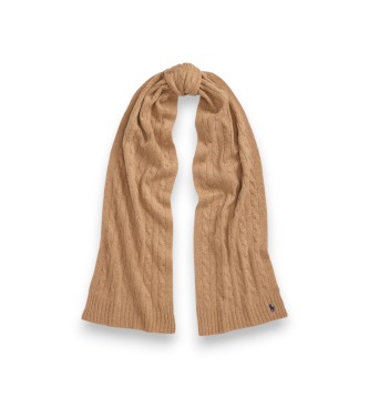 Polo Ralph Lauren Sciarpa in cashmere e lana marrone