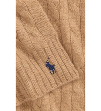 Polo Ralph Lauren Sciarpa in cashmere e lana marrone
