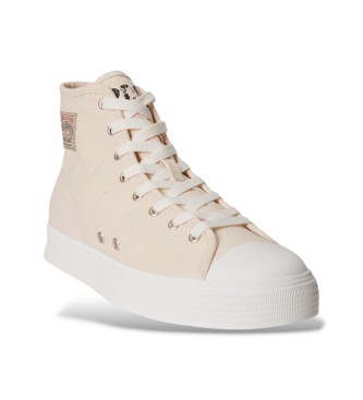 Polo Ralph Lauren Baskets montantes en toile beige Ayers
