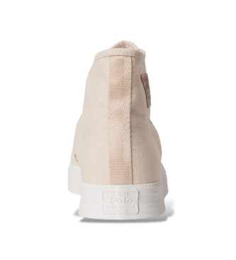 Polo Ralph Lauren Baskets montantes en toile beige Ayers
