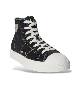 Polo Ralph Lauren Baskets montantes en toile noire Ayers
