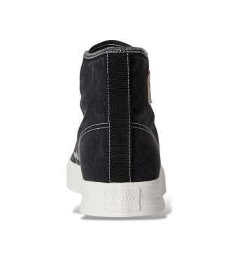 Polo Ralph Lauren Baskets montantes en toile noire Ayers