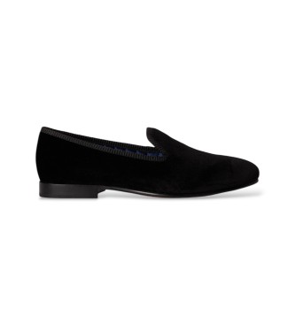 Polo Ralph Lauren Pantoufles en velours noir Paxton