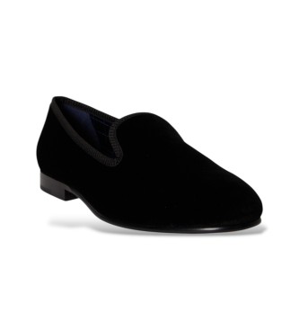 Polo Ralph Lauren Pantoufles en velours noir Paxton
