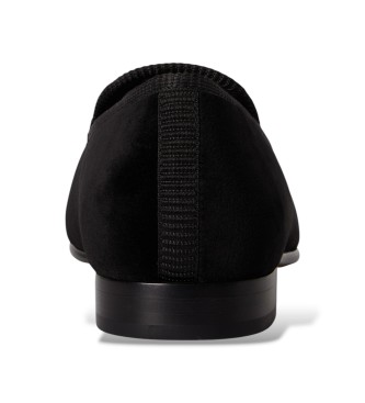 Polo Ralph Lauren Pantoufles en velours noir Paxton