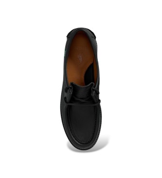 Polo Ralph Lauren Sapatos de couro preto Jett