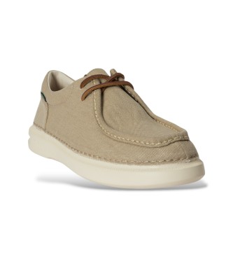 Polo Ralph Lauren RLite Mokassin-Turnschuhe aus beigem Canvas