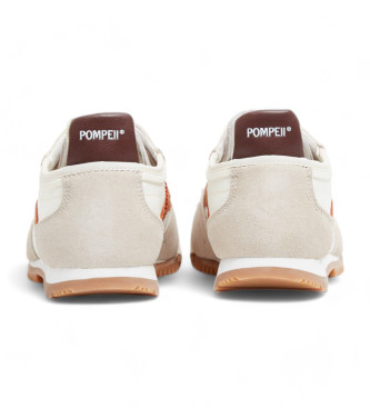 Pompeii Sneaker retr Multi Raisin in pelle bianca