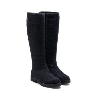 Porronet Bottes hautes en cuir avec fermeture clair Duna noir