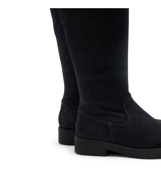 Porronet Bottes hautes en cuir avec fermeture clair Duna noir