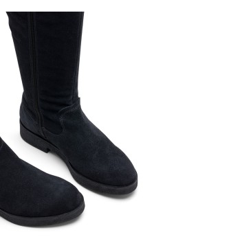 Porronet Bottes hautes en cuir avec fermeture clair Duna noir