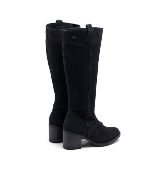 Porronet Jimae - Bottes en cuir zippes - noir