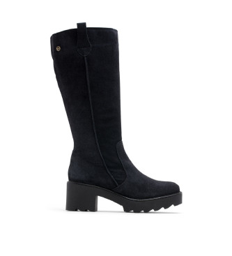 Porronet Meghan Zippered Leather Boots black