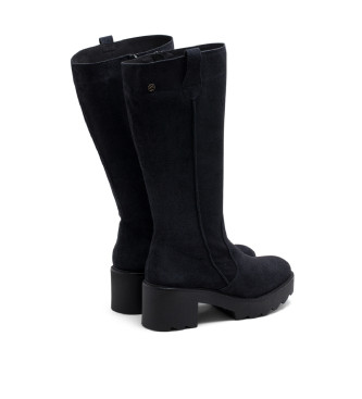 Porronet Bottes en cuir zippes Meghan noir