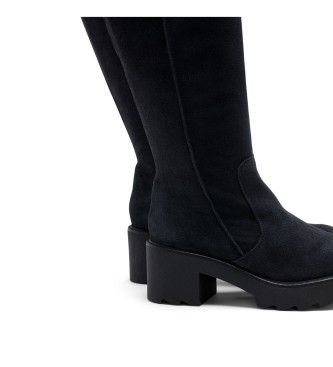 Porronet Meghan Zippered Leather Boots black