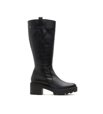 Porronet Mayra Zippered Leather Boots Black