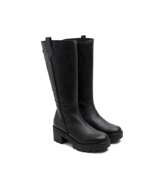 Porronet Mayra Zippered Leather Boots Black