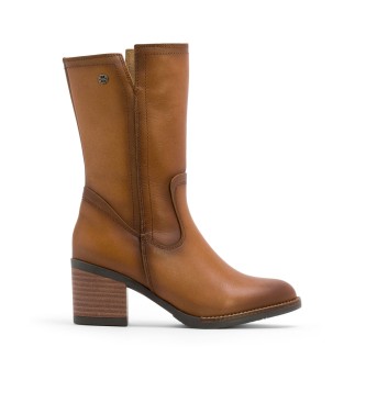 Porronet Jania - Bottes en cuir  fermeture clair - marron