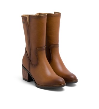 Porronet Jania - Bottes en cuir  fermeture clair - marron