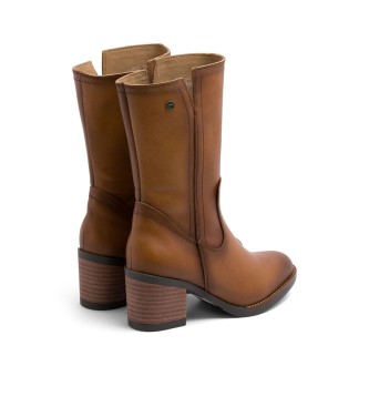 Porronet Jania - Bottes en cuir  fermeture clair - marron