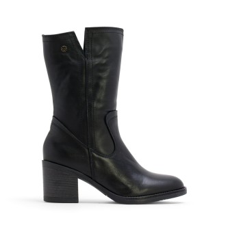 Porronet Jania - Bottes en cuir  fermeture clair - Noir