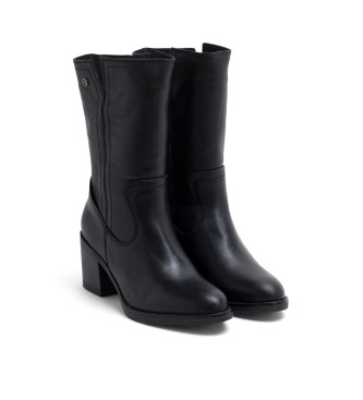 Porronet Jania - Bottes en cuir  fermeture clair - Noir