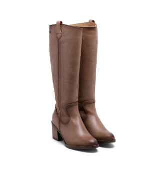 Porronet Botas De Piel Con Cremallera Jemma taupe