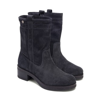 Porronet Botas de Piel Paula negro -Altura tacn 5cm-