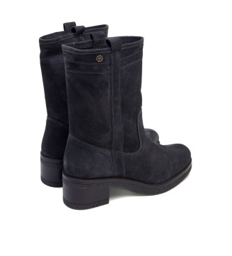 Porronet Botas de Piel Paula negro -Altura tacn 5cm-