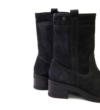 Porronet Botas de Piel Paula negro -Altura tacn 5cm-
