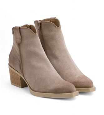 Porronet Botines de Piel Hebe taupe