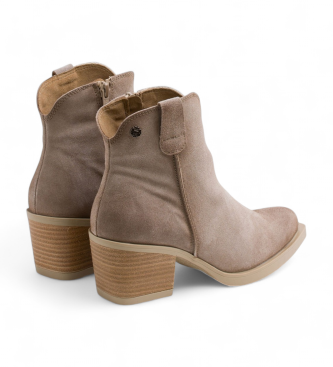 Porronet Botines de Piel Hebe taupe