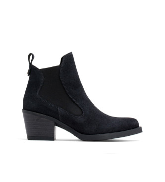 Porronet Bottes de cow-boy en cuir avec lastique Hadley noir