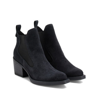 Porronet Bottes de cow-boy en cuir avec lastique Hadley noir