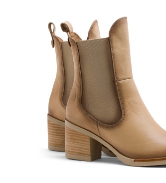 Porronet Bottines en cuir  lastique Joy beige