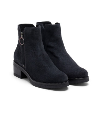 Porronet Leather Ankle Boots With Zipper Gleda Black