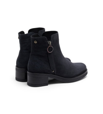 Porronet Bottines en cuir avec fermeture clair Gleda Black