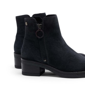 Porronet Bottines en cuir avec fermeture clair Gleda Black