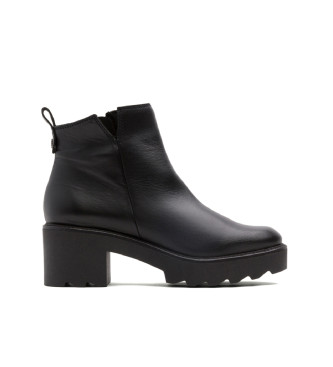 Porronet Mila - Bottines en cuir  fermeture clair - Noir