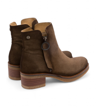 Porronet Brown Gleda Leather Ankle Boots