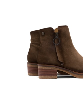 Porronet Brown Gleda Leather Ankle Boots